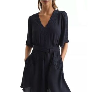 Reiss Rhea-Broderie Sleeve Flip